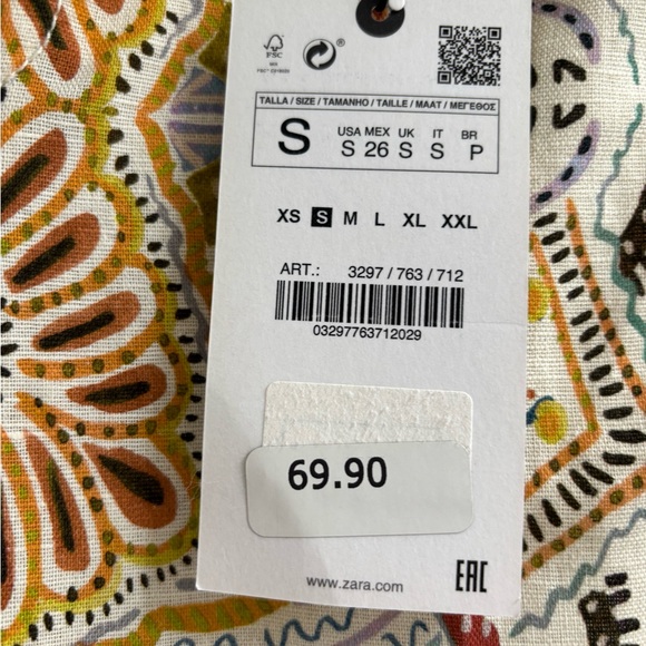 Zara Multicolor Patterned Pants - Picture 4 of 4